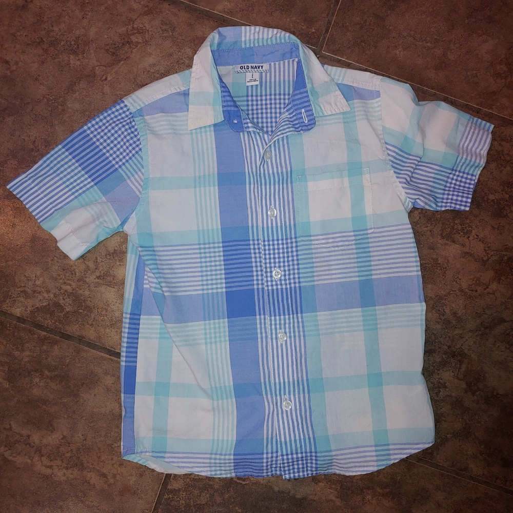 Boys old navy Size Small plaid button down